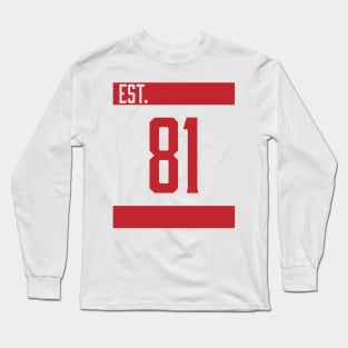 Est 81 Red Long Sleeve T-Shirt